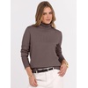 image:imageANRABESS Turtleneck Sweaters for Women Long Sleeve Dressy Casual Soft Knitted Button Pullover Tops 2026 Fall Winter ClothesNutmeg