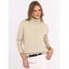 image:imageANRABESS Turtleneck Sweaters for Women Long Sleeve Dressy Casual Soft Knitted Button Pullover Tops 2026 Fall Winter ClothesParchment