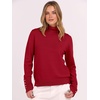 image:imageANRABESS Turtleneck Sweaters for Women Long Sleeve Dressy Casual Soft Knitted Button Pullover Tops 2026 Fall Winter ClothesRed