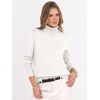 image:imageANRABESS Turtleneck Sweaters for Women Long Sleeve Dressy Casual Soft Knitted Button Pullover Tops 2026 Fall Winter ClothesWhite