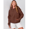image:imageANRABESS Women Hoodies Oversized Fleece Long Sleeve Comfy Casual Basic Pullover Sweatshirts 2026 Fall Outfits Y2K ClothesBrown