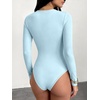 image:imageANRABESS Women Long Sleeve Bodysuits UPF 50  Sun Protection Soft Stretchy Crew Neck Slim Fit Body Suit Top Spring Fall Casual Vacation amp Work Office Everyday WearBlue