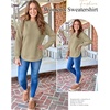 image:imageANRABESS Women Long Sleeve Quilted Pattern Sweatshirt  Lightweight Fleece Hoodie Loose Fit Crewneck Diamond Pullover TopsSoft Casual for DailySchoolOfficeFall amp WinterKhaki