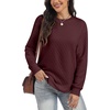 image:imageANRABESS Women Long Sleeve Quilted Pattern Sweatshirt  Lightweight Fleece Hoodie Loose Fit Crewneck Diamond Pullover TopsSoft Casual for DailySchoolOfficeFall amp WinterDeep Red