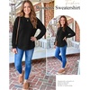 image:imageANRABESS Women Long Sleeve Quilted Pattern Sweatshirt  Lightweight Fleece Hoodie Loose Fit Crewneck Diamond Pullover TopsSoft Casual for DailySchoolOfficeFall amp WinterBlack