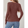 image:imageANRABESS Women Long Sleeve V Neck Shirts  Comfy Soft Sexy SweaterSlim Fit Wrap Top Daily Work Office Vacation Outfits Casual Dressy Spring Fall WinterRust Orange