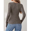 image:imageANRABESS Women Long Sleeve V Neck Shirts  Comfy Soft Sexy SweaterSlim Fit Wrap Top Daily Work Office Vacation Outfits Casual Dressy Spring Fall WinterCool Ash Brown