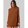 image:imageANRABESS Women Oversized Casual Loose Turtleneck Long Sleeve Slouchy Baggy Knit Tunic Sweaters Pullover 2026 Fall OutfitsBrown