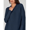 image:imageANRABESS Women Oversized Casual Loose Turtleneck Long Sleeve Slouchy Baggy Knit Tunic Sweaters Pullover 2026 Fall OutfitsDark Blue