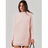 image:imageANRABESS Women Oversized Casual Loose Turtleneck Long Sleeve Slouchy Baggy Knit Tunic Sweaters Pullover 2026 Fall OutfitsPink
