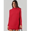 image:imageANRABESS Women Oversized Casual Loose Turtleneck Long Sleeve Slouchy Baggy Knit Tunic Sweaters Pullover 2026 Fall OutfitsRed