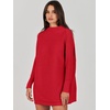 image:imageANRABESS Women Oversized Casual Loose Turtleneck Long Sleeve Slouchy Baggy Knit Tunic Sweaters Pullover 2026 Fall OutfitsRed