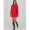 image:imageANRABESS Women Oversized Casual Loose Turtleneck Long Sleeve Slouchy Baggy Knit Tunic Sweaters Pullover 2026 Fall OutfitsRed