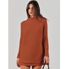 image:imageANRABESS Women Oversized Casual Loose Turtleneck Long Sleeve Slouchy Baggy Knit Tunic Sweaters Pullover 2026 Fall OutfitsRust