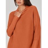 image:imageANRABESS Women Oversized Casual Loose Turtleneck Long Sleeve Slouchy Baggy Knit Tunic Sweaters Pullover 2026 Fall OutfitsRust Orange