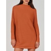 image:imageANRABESS Women Oversized Casual Loose Turtleneck Long Sleeve Slouchy Baggy Knit Tunic Sweaters Pullover 2026 Fall OutfitsRust Orange