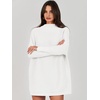 image:imageANRABESS Women Oversized Casual Loose Turtleneck Long Sleeve Slouchy Baggy Knit Tunic Sweaters Pullover 2026 Fall OutfitsWhite