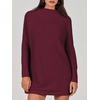 image:imageANRABESS Women Oversized Casual Loose Turtleneck Long Sleeve Slouchy Baggy Knit Tunic Sweaters Pullover 2026 Fall OutfitsWine Red