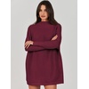 image:imageANRABESS Women Oversized Casual Loose Turtleneck Long Sleeve Slouchy Baggy Knit Tunic Sweaters Pullover 2026 Fall OutfitsWine Red