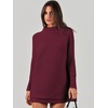 image:imageANRABESS Women Oversized Casual Loose Turtleneck Long Sleeve Slouchy Baggy Knit Tunic Sweaters Pullover 2026 Fall OutfitsWine Red