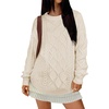 image:imageANRABESS Women Oversized Chunky Cable Knitted Vintage Sweater 2026 Fall Winter OutfitsBeige