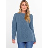 image:imageANRABESS Women Oversized Chunky Cable Knitted Vintage Sweater 2026 Fall Winter OutfitsGrey Blue