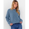 image:imageANRABESS Women Oversized Chunky Cable Knitted Vintage Sweater 2026 Fall Winter OutfitsGrey Blue