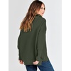 image:imageANRABESS Women Quarter Zip Oversized Casual Loose Rib Knit Cozy Pullover Sweaters Top 2026 Fall Fashion Outfits ClothesArmy Green