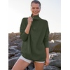 image:imageANRABESS Women Quarter Zip Oversized Casual Loose Rib Knit Cozy Pullover Sweaters Top 2026 Fall Fashion Outfits ClothesArmy Green