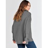 image:imageANRABESS Women Quarter Zip Oversized Casual Loose Rib Knit Cozy Pullover Sweaters Top 2026 Fall Fashion Outfits ClothesDark Grey