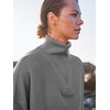 image:imageANRABESS Women Quarter Zip Oversized Casual Loose Rib Knit Cozy Pullover Sweaters Top 2026 Fall Fashion Outfits ClothesDark Grey
