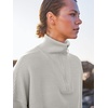 image:imageANRABESS Women Quarter Zip Oversized Casual Loose Rib Knit Cozy Pullover Sweaters Top 2026 Fall Fashion Outfits ClothesGray