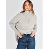 image:imageANRABESS Women Quarter Zip Oversized Casual Loose Rib Knit Cozy Pullover Sweaters Top 2026 Fall Fashion Outfits ClothesGray
