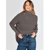 image:imageANRABESS Women Quarter Zip Oversized Casual Loose Rib Knit Cozy Pullover Sweaters Top 2026 Fall Fashion Outfits ClothesGray Coffee
