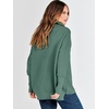 image:imageANRABESS Women Quarter Zip Oversized Casual Loose Rib Knit Cozy Pullover Sweaters Top 2026 Fall Fashion Outfits ClothesGreen