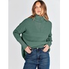 image:imageANRABESS Women Quarter Zip Oversized Casual Loose Rib Knit Cozy Pullover Sweaters Top 2026 Fall Fashion Outfits ClothesGreen
