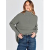 image:imageANRABESS Women Quarter Zip Oversized Casual Loose Rib Knit Cozy Pullover Sweaters Top 2026 Fall Fashion Outfits ClothesGrey Grass Green