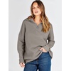 image:imageANRABESS Women Quarter Zip Oversized Casual Loose Rib Knit Cozy Pullover Sweaters Top 2026 Fall Fashion Outfits ClothesGrey Khaki