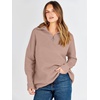 image:imageANRABESS Women Quarter Zip Oversized Casual Loose Rib Knit Cozy Pullover Sweaters Top 2026 Fall Fashion Outfits ClothesPeach Brown