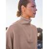 image:imageANRABESS Women Quarter Zip Oversized Casual Loose Rib Knit Cozy Pullover Sweaters Top 2026 Fall Fashion Outfits ClothesPeach Brown