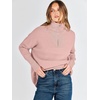 image:imageANRABESS Women Quarter Zip Oversized Casual Loose Rib Knit Cozy Pullover Sweaters Top 2026 Fall Fashion Outfits ClothesPink