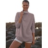 image:imageANRABESS Women Quarter Zip Oversized Casual Loose Rib Knit Cozy Pullover Sweaters Top 2026 Fall Fashion Outfits ClothesPink Apricot