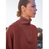 image:imageANRABESS Women Quarter Zip Oversized Casual Loose Rib Knit Cozy Pullover Sweaters Top 2026 Fall Fashion Outfits ClothesRust