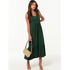 image:imageANRABESS Women Summer Maxi Dresses Aline Tiered Flowy V Neck Sleeveless Swing 2026 Casual Beach Travel Sundress with PocketsDeep Green
