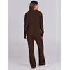 image:imageANRABESS Women Two Piece Outfits Sweater Sets Lounge Waffle Knit Pullover Matching Wide Leg Pants Tracksuit 2026 Fall FashionChocola
