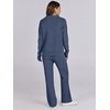 image:imageANRABESS Women Two Piece Outfits Sweater Sets Lounge Waffle Knit Pullover Matching Wide Leg Pants Tracksuit 2026 Fall FashionDeep Blue