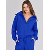 image:imageANRABESS Womens 2 Piece Outfits Half Zip Sweatshirt amp Wide Leg Pants Airport Travel Lounge Matching Sets Sweatsuits ClothingRoyal Blue