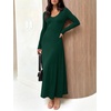 image:imageANRABESS Womens Bodycon Scoop Neck Long Sleeve Maxi Dress  Soft Brushed Lined Stretch KnitSlim Fit Loungewear Night Out Party DressesCasual Elegant StyleSpring Fall Winter WearDeep Green