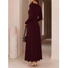image:imageANRABESS Womens Bodycon Scoop Neck Long Sleeve Maxi Dress  Soft Brushed Lined Stretch KnitSlim Fit Loungewear Night Out Party DressesCasual Elegant StyleSpring Fall Winter WearDark Red