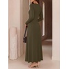 image:imageANRABESS Womens Bodycon Scoop Neck Long Sleeve Maxi Dress  Soft Brushed Lined Stretch KnitSlim Fit Loungewear Night Out Party DressesCasual Elegant StyleSpring Fall Winter WearGreen